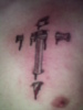 railroad spikes cross