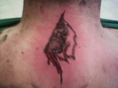 skull ripping skin